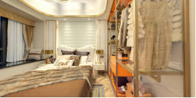 110.77㎡金属条边装饰点缀空间，时尚大气