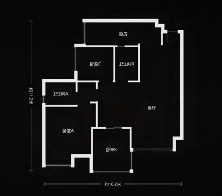 99.17㎡轻奢空间披上象牙白裙褂,美观精致 99.17㎡轻奢空间披上象牙白裙褂,美观精致