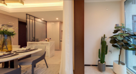 107㎡融为一体的公共区域，精致高级不失雅致