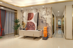 110.77㎡金属条边装饰点缀空间，时尚大气