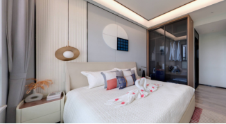 83.15㎡蓝莓色点缀设计，陪伴孩子成长的欢乐小天地