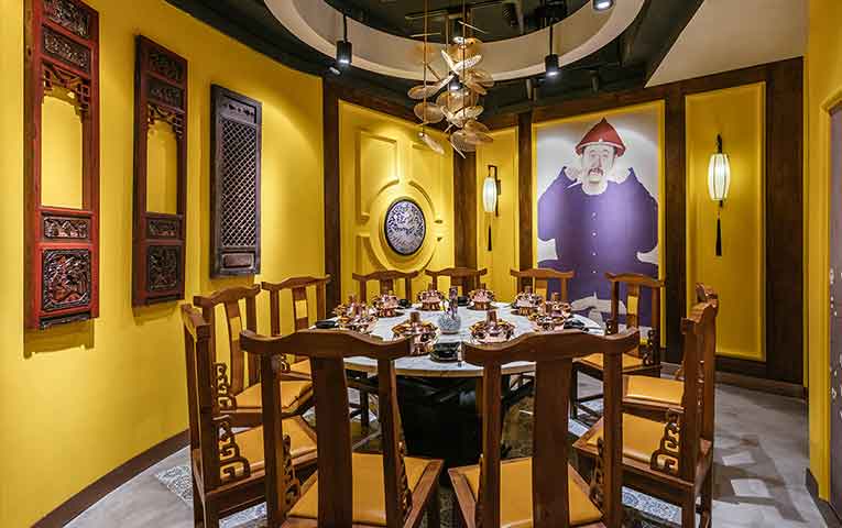 连锁火锅店装修效果图案例